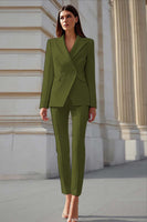 Laden Sie das Bild in den Galerie-Viewer, Elfenbein Peak Revers 2-teilige Business Anzüge mit Ärmeln