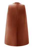 Laden Sie das Bild in den Galerie-Viewer, Weißes Bodycon Mini Arbeitskleid mit Peak Revers und Cape