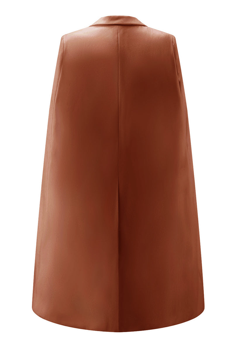 Laden Sie das Bild in den Galerie-Viewer, Weißes Bodycon Mini Arbeitskleid mit Peak Revers und Cape