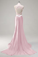 Laden Sie das Bild in den Galerie-Viewer, Glitzerndes Dunkelgrünes Meerjungfrauen Neckholder Pailletten Ballkleid