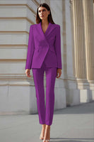 Laden Sie das Bild in den Galerie-Viewer, Elfenbein Peak Revers 2-teilige Business Anzüge mit Ärmeln