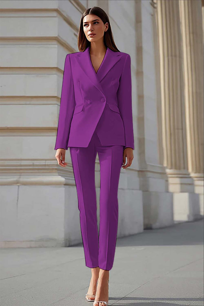 Laden Sie das Bild in den Galerie-Viewer, Elfenbein Peak Revers 2-teilige Business Anzüge mit Ärmeln