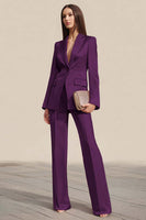 Laden Sie das Bild in den Galerie-Viewer, Dusty Rose 2-teilige Business Anzüge mit gekerbtem Revers