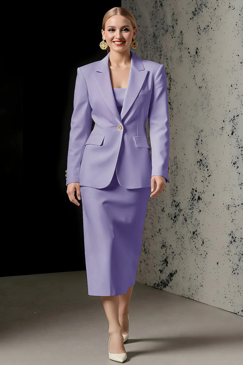 Laden Sie das Bild in den Galerie-Viewer, Elfenbein 2 Stück Elfenbein Peak Revers Bleistift Midi Business Anzüge