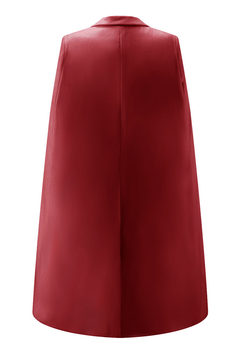 Laden Sie das Bild in den Galerie-Viewer, Weißes Bodycon Mini Arbeitskleid mit Peak Revers und Cape