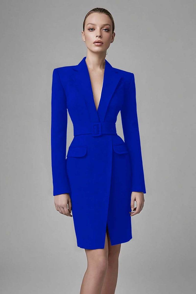 Laden Sie das Bild in den Galerie-Viewer, Schwarzes Bodycon Arbeitskleid aus Satin mit Spitzenrevers