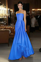 Laden Sie das Bild in den Galerie-Viewer, Etui Rosa Satin Trägerloses Galakleid