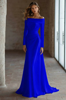 Laden Sie das Bild in den Galerie-Viewer, Elfenbein Schulterfreies Langärmeliges Brautkleid