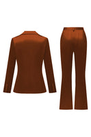 Laden Sie das Bild in den Galerie-Viewer, Grau Rosa Peak Revers Satin Slim Fit Damen Anzüge