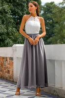 Laden Sie das Bild in den Galerie-Viewer, Pfau Offener Rücken Hochzeitsgast Kleid