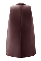 Laden Sie das Bild in den Galerie-Viewer, Weißes Bodycon Mini Arbeitskleid mit Peak Revers und Cape