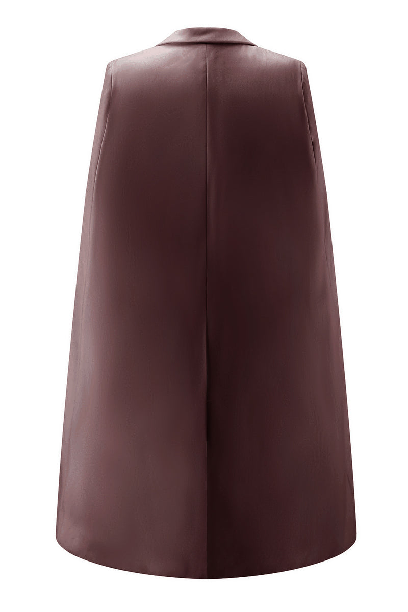 Laden Sie das Bild in den Galerie-Viewer, Weißes Bodycon Mini Arbeitskleid mit Peak Revers und Cape