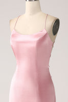 Laden Sie das Bild in den Galerie-Viewer, Blush Meerjungfrau Spaghettiträger Langes Ballkleid