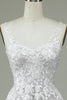 Laden Sie das Bild in den Galerie-Viewer, Rückenfreies Brautkleid aus elfenbeinfarbenem Tüll mit Spitze