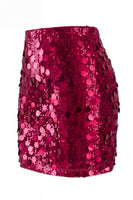 Laden Sie das Bild in den Galerie-Viewer, Glamouröser großer Pailletten-Mini-Rock mit hoher Taille für einen glitzernden Abend für Frauen