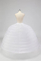Laden Sie das Bild in den Galerie-Viewer, 10 Creolen Tüll Ballkleid Petticoat Bodenlanger Crinoline Unterrock für Quinceanera Kleid