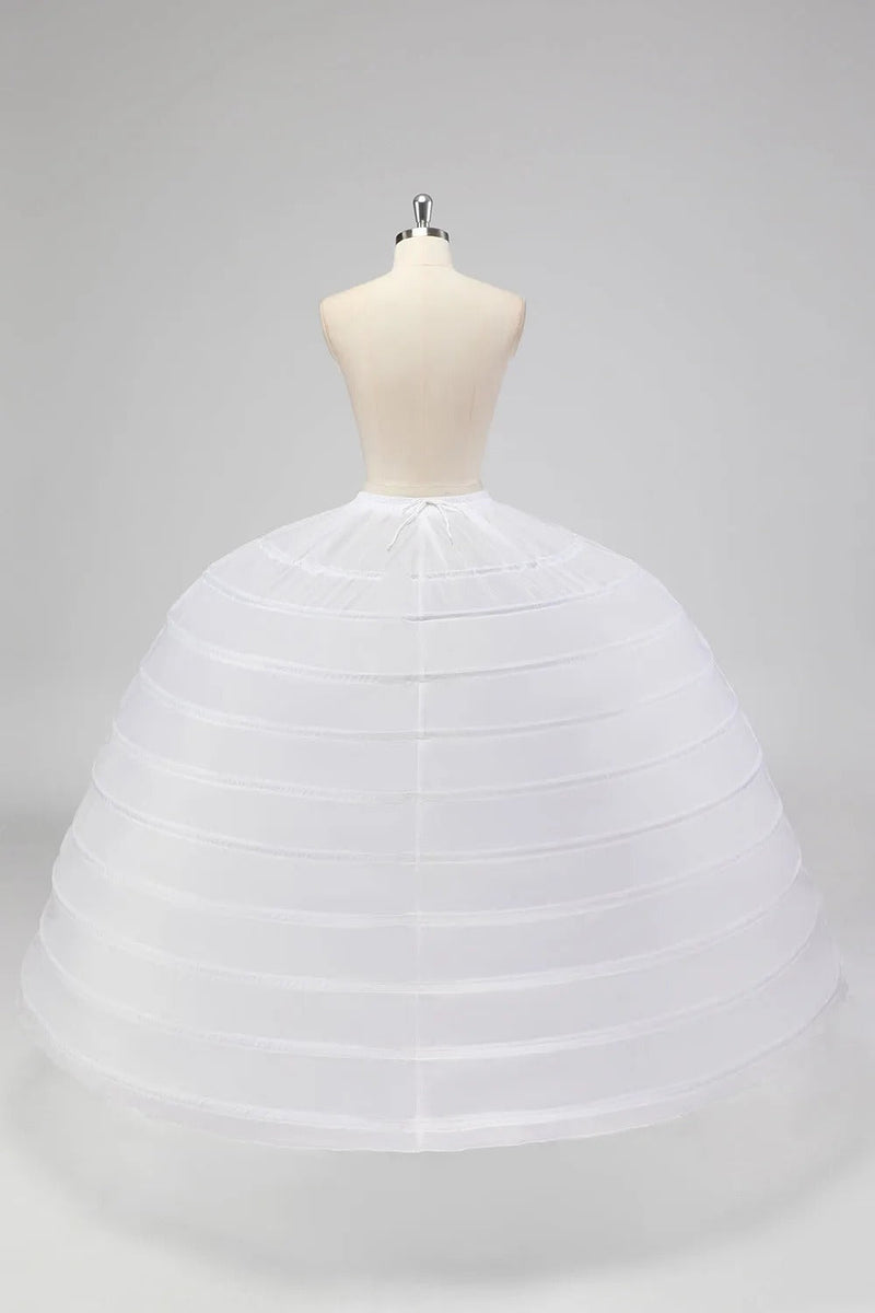 Laden Sie das Bild in den Galerie-Viewer, 10 Creolen Tüll Ballkleid Petticoat Bodenlanger Crinoline Unterrock für Quinceanera Kleid