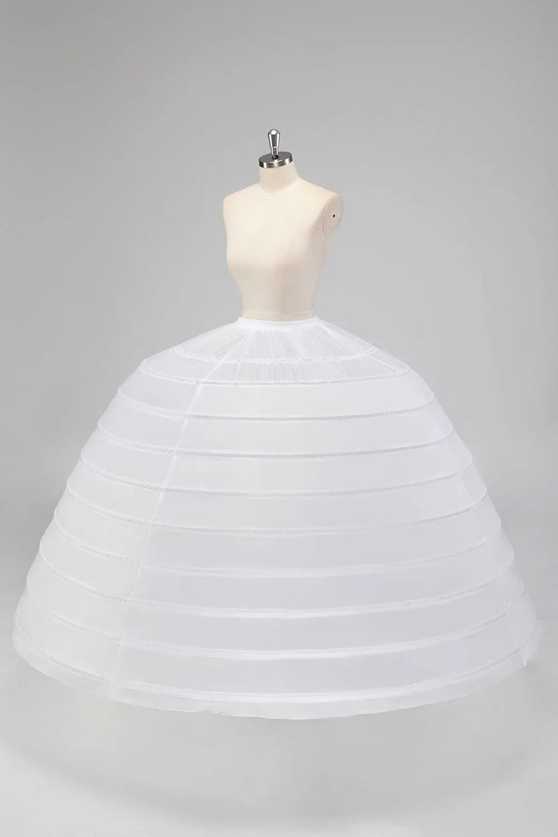 Laden Sie das Bild in den Galerie-Viewer, 10 Creolen Tüll Ballkleid Petticoat Bodenlanger Crinoline Unterrock für Quinceanera Kleid