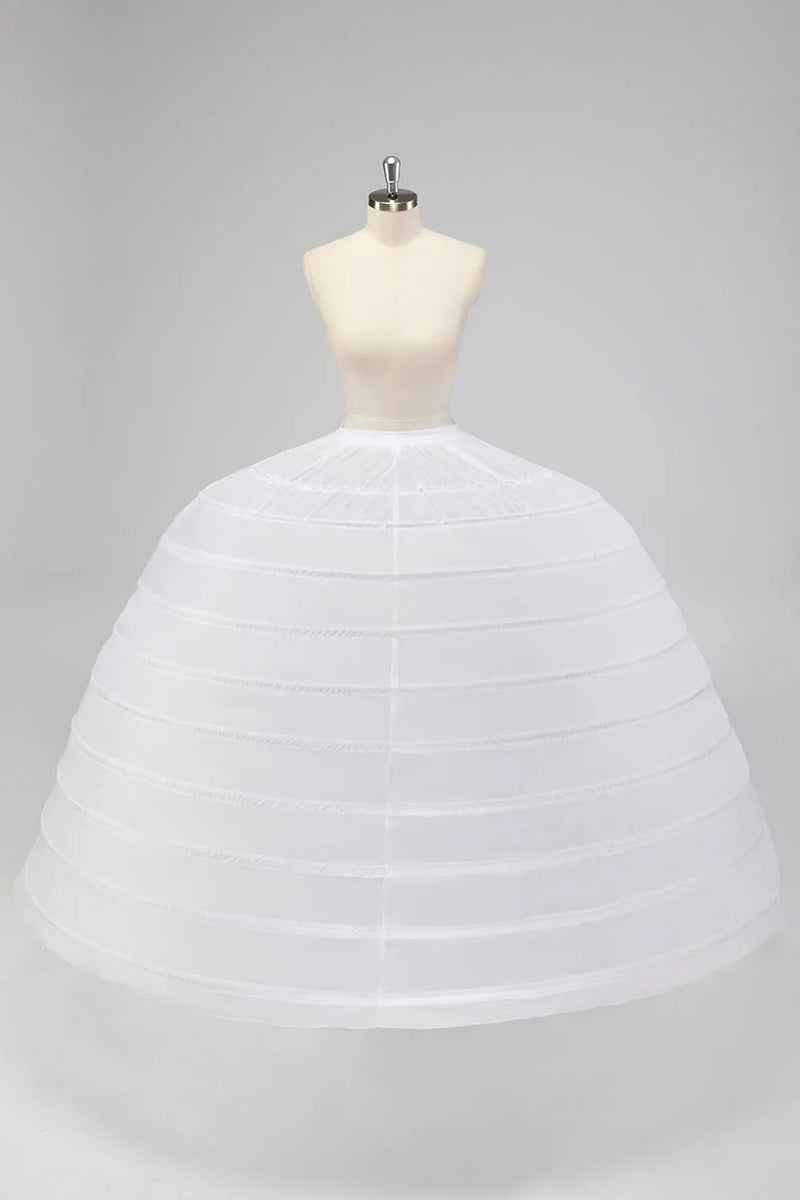 Laden Sie das Bild in den Galerie-Viewer, 10 Creolen Tüll Ballkleid Petticoat Bodenlanger Crinoline Unterrock für Quinceanera Kleid