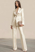 Laden Sie das Bild in den Galerie-Viewer, Dusty Rose 2-teilige Business Anzüge mit gekerbtem Revers