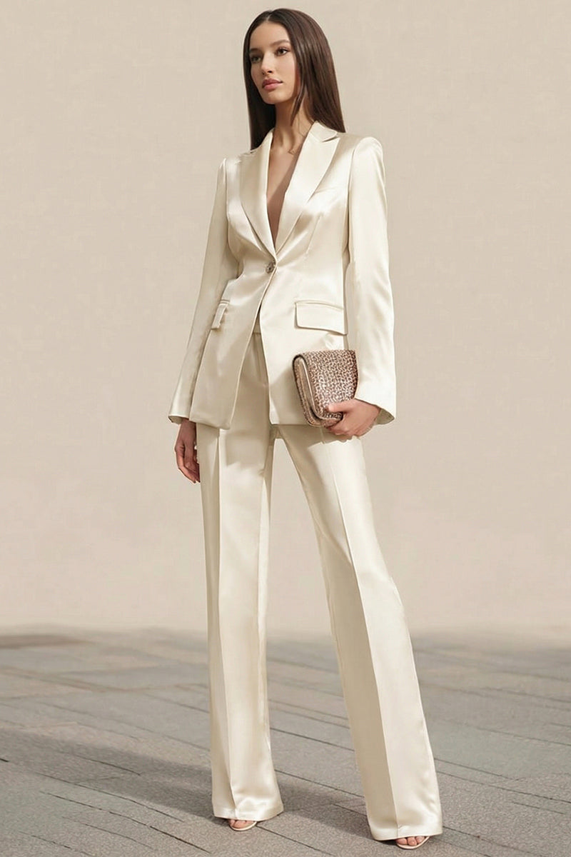 Laden Sie das Bild in den Galerie-Viewer, Dusty Rose 2-teilige Business Anzüge mit gekerbtem Revers