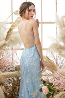 Laden Sie das Bild in den Galerie-Viewer, Spaghetti-Träger Mermaid Ballkleid