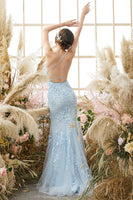 Laden Sie das Bild in den Galerie-Viewer, Spaghetti-Träger Mermaid Ballkleid