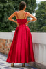 Laden Sie das Bild in den Galerie-Viewer, Rotes Satin Kleid
