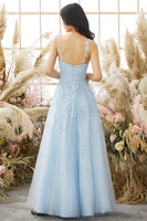 Laden Sie das Bild in den Galerie-Viewer, Lila Tüll Ballkleid mit Applikationen