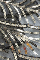 Laden Sie das Bild in den Galerie-Viewer, Schwarz und Gold Pailletten Glitzer 1920er Umhänge