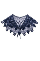 Laden Sie das Bild in den Galerie-Viewer, 1920er Blau Blumen Pailletten Damen Umhänge