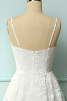 Laden Sie das Bild in den Galerie-Viewer, Weißes Spitze Midi Kleid