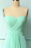 Laden Sie das Bild in den Galerie-Viewer, Mintgrün Maxi Brautjungfernkleid