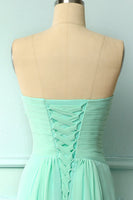 Laden Sie das Bild in den Galerie-Viewer, Mintgrün Maxi Brautjungfernkleid