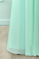 Laden Sie das Bild in den Galerie-Viewer, Mintgrün Maxi Brautjungfernkleid