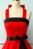 Laden Sie das Bild in den Galerie-Viewer, Rot/Schwarzes Halfter Pinup Kleid