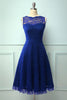 Laden Sie das Bild in den Galerie-Viewer, Spitze Königsblaues Formelles Kleid