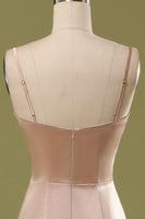 Laden Sie das Bild in den Galerie-Viewer, Champagner Satin Kleid