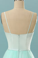 Laden Sie das Bild in den Galerie-Viewer, Langes Tüll Mintgrün Ballkleid