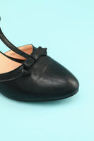 Laden Sie das Bild in den Galerie-Viewer, Leder Schwarz Klobige Absätze