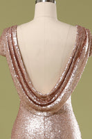 Laden Sie das Bild in den Galerie-Viewer, Pailletten Rückenfrei Ballkleid