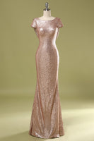 Laden Sie das Bild in den Galerie-Viewer, Pailletten Rückenfrei Ballkleid