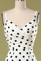 Laden Sie das Bild in den Galerie-Viewer, Schwarz und Weiß Polka Dots Mermaid Sommerkleid