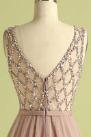 Laden Sie das Bild in den Galerie-Viewer, Langes Tüll Ballkleid mit Strass