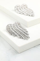 Laden Sie das Bild in den Galerie-Viewer, Silber Kristall Tropfen Ohrringe