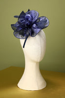 Laden Sie das Bild in den Galerie-Viewer, 1920er Blau Organza Strass Stirnband