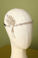 Laden Sie das Bild in den Galerie-Viewer, Weiß Strass 1920er Flapper Stirnband