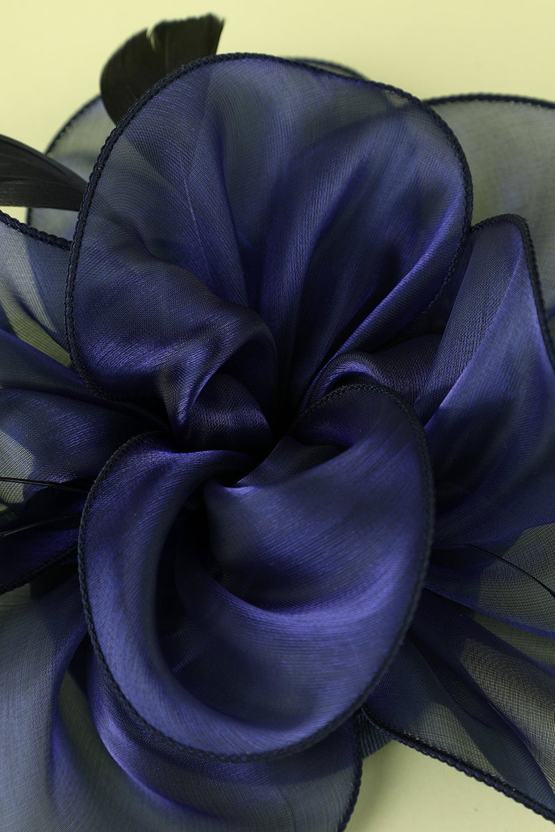Laden Sie das Bild in den Galerie-Viewer, 1920er Blau Organza Strass Stirnband