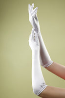 Laden Sie das Bild in den Galerie-Viewer, Weiß 1920er Party Handschuhe