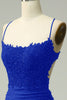 Laden Sie das Bild in den Galerie-Viewer, Meerjungfrau Neckholder Königsblaues langes Ballkleid mit Applikationen
